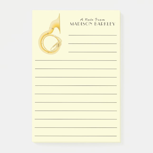 Bloco De Notas Sousaphone Marching Banda Música Professora Músico (Frente)