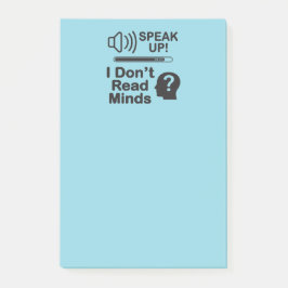 Bloco De Notas Speak Up – I Don’t Read Minds Funny Communication 