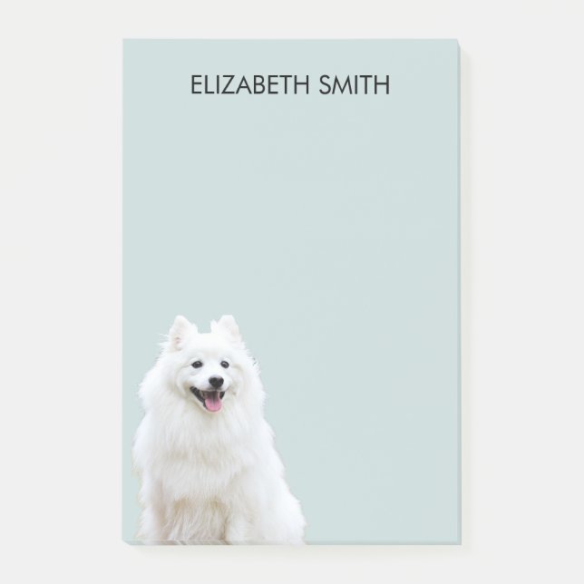 Bloco De Notas Spitz American Eskimo Dog (Frente)