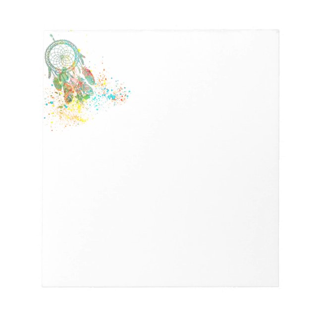 Bloco De Notas Splatter de Dreamcatcher (Frente)