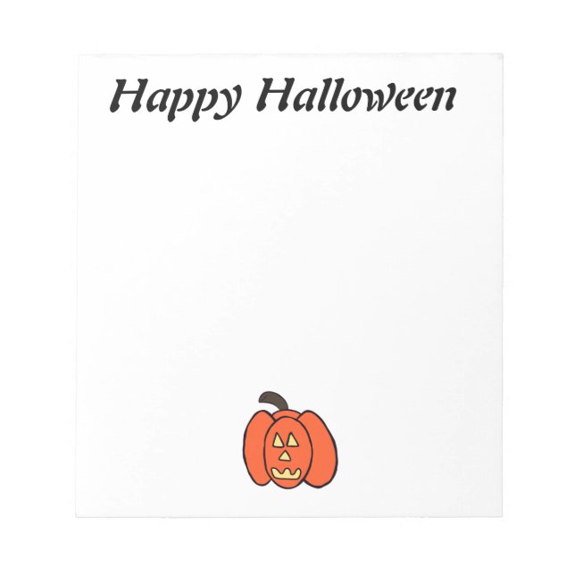 Bloco De Notas Spooky Halloween Jack o Lantern (Frente)