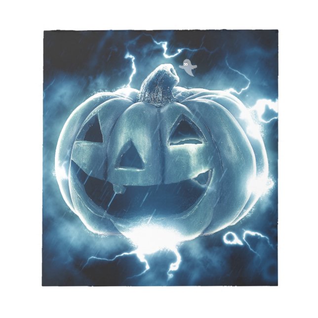 Bloco De Notas Spooky Jack-o-Lantern (Frente)
