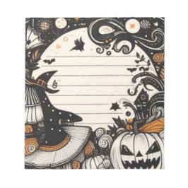 Bloco De Notas Spooky Witch Halloween