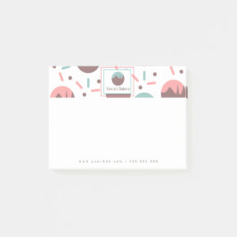 Bloco De Notas Sprinkles de Cake Pop Logotipo de Padaria de Bolos