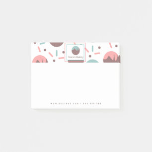 Bloco De Notas Sprinkles de Cake Pop Logotipo de Padaria de Bolos