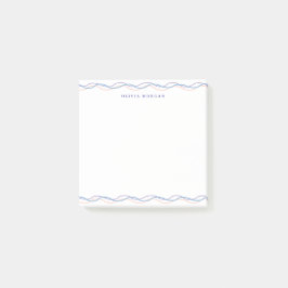 Bloco De Notas Square Elegant wavy border soft pastel