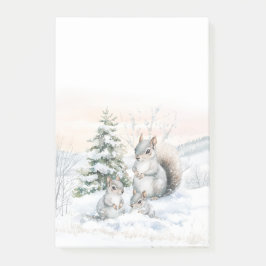 Bloco De Notas Squirrels in Winter Snow Notes