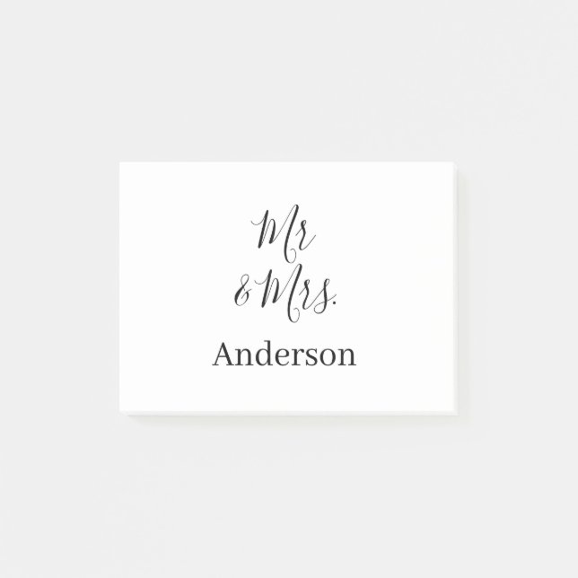 Bloco De Notas Sr e Sra adicionam nome da família data ano favor  (Frente)