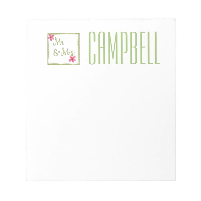 Bloco De Notas Sr. e Sra. Happy Notes For Primavera (Frente)