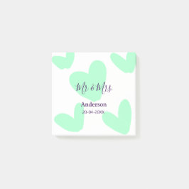 Bloco De Notas Sr & Sra adicionar sobrenome data ano lembrancinha