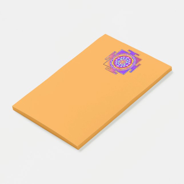 Bloco De Notas Sri Yantra - Símbolo hinduísmo Design 1 (Inclinado)