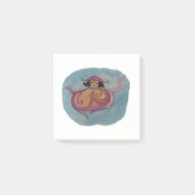 Srta. Octopodia meditação, notas de arte