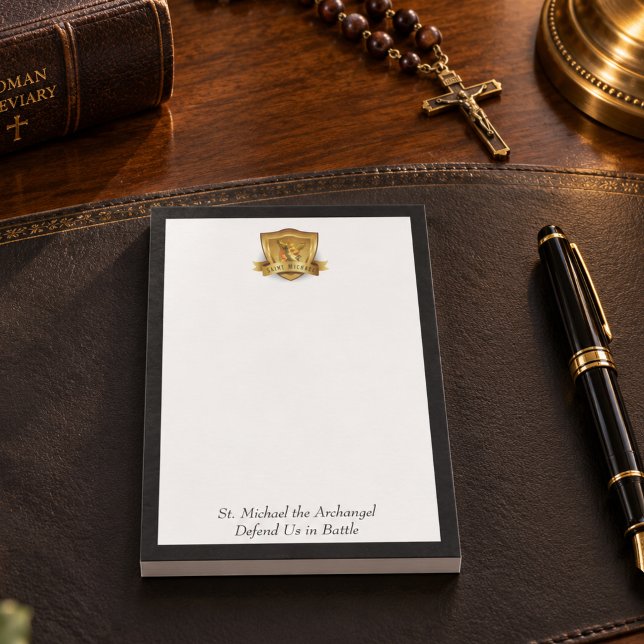 Bloco De Notas St. Miguel Arcanjo Católico Tradicional (Criador carregado)