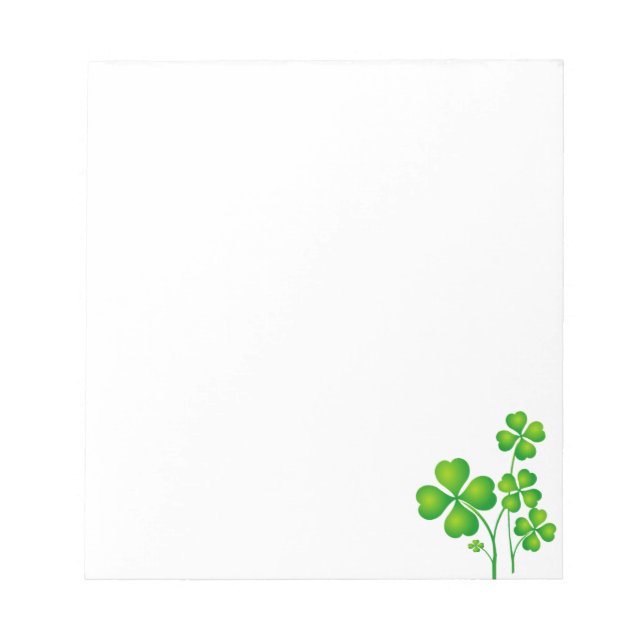 Bloco De Notas St. Patrick's Day Clover + your ideas (Frente)