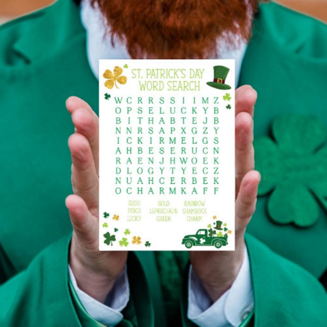 Bloco De Notas St. Patrick's Day Word Search (Criador carregado)