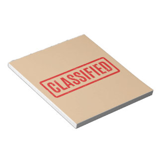 Bloco De Notas Stamped Classified Notepad