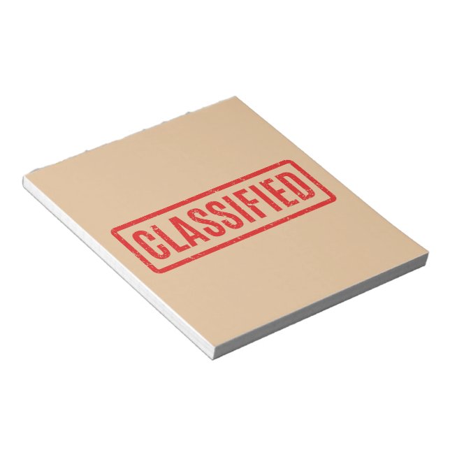 Bloco De Notas Stamped Classified Notepad (Inclinado)
