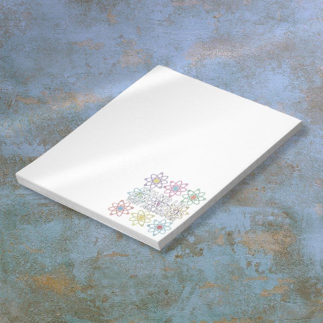 Bloco De Notas STAND UP FOR ATOMS Science (STAND UP FOR ATOMS Fun Science Notepad)