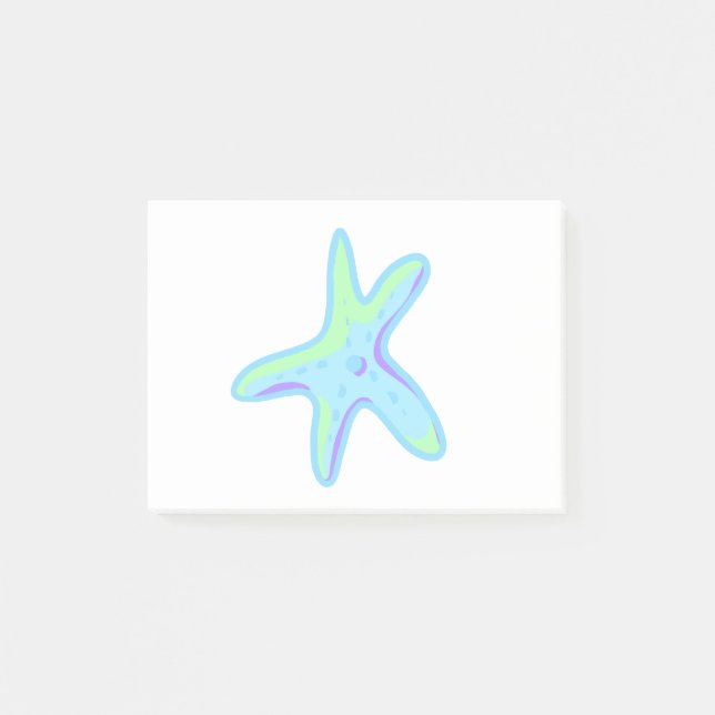 Bloco De Notas Starfish - Estrela do Mar nas Cores do Pastel (Frente)