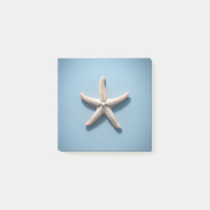 Bloco De Notas Starfish exótico com fundo azul