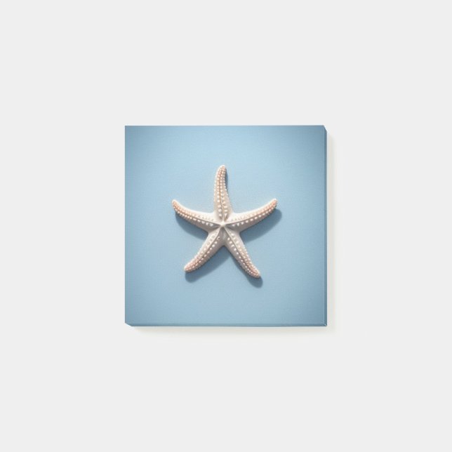 Bloco De Notas Starfish exótico com fundo azul (Frente)
