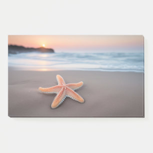 Bloco De Notas Starfish Mentindo em uma praia