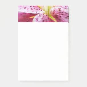 Bloco De Notas Stargazer Lily Bright Magenta Floral