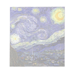 Bloco De Notas Starry Night por Vincent van Gogh