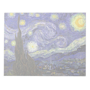 Bloco De Notas Starry Night por Vincent van Gogh