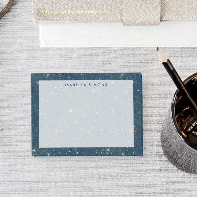 Bloco De Notas Starry Night Sky | Azul escuro (Criador carregado)