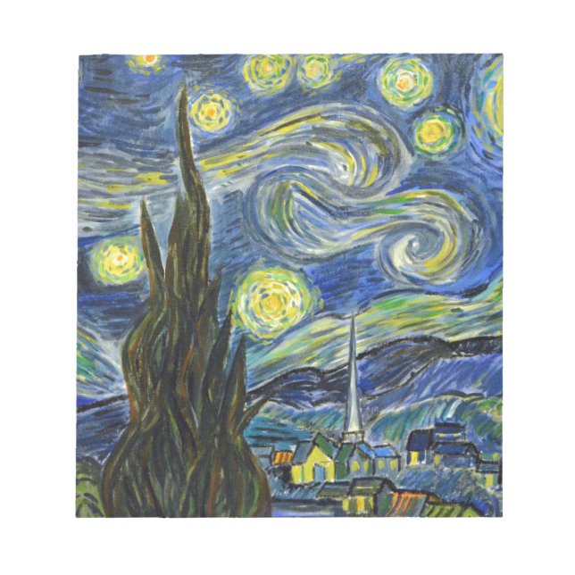 Bloco De Notas Starry Night, Van Gogh (Frente)