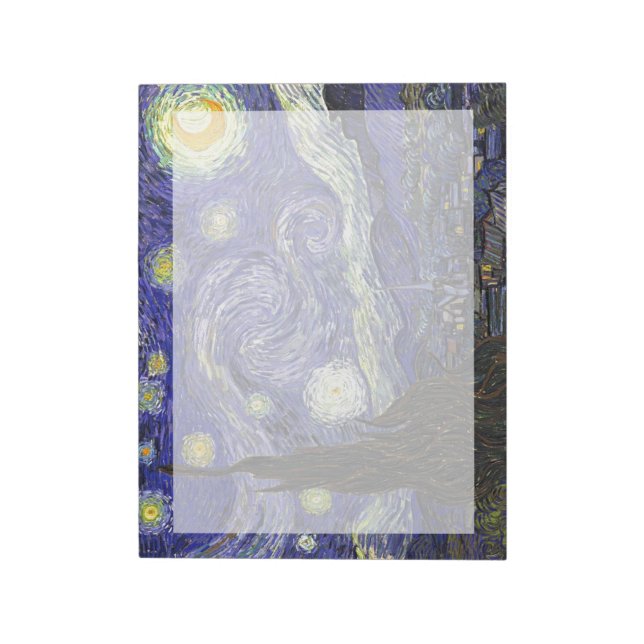Bloco De Notas Starry Night, Vincent Van Gogh. (Invertido)
