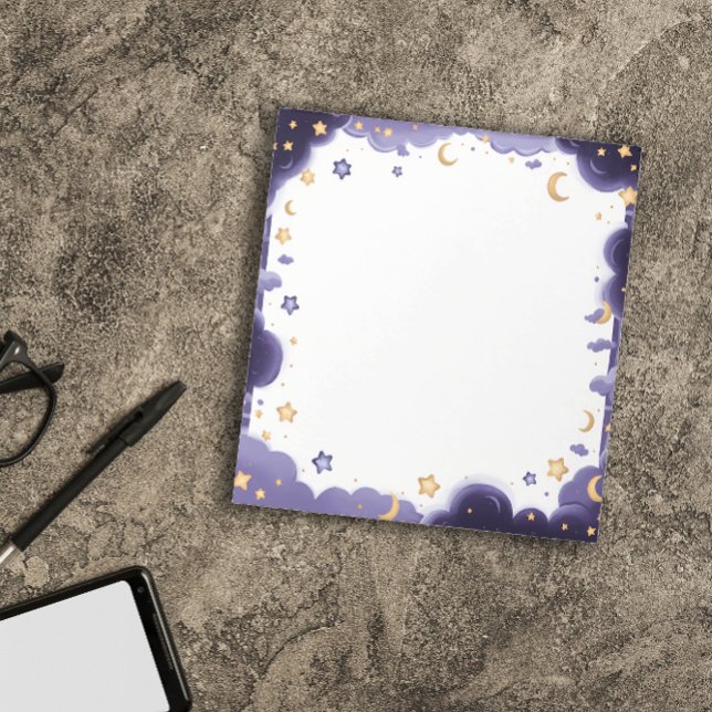 Bloco De Notas Starry Sky e Crescent Moon (Criador carregado)