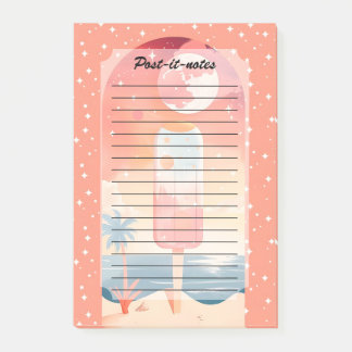 Bloco De Notas Starry Summer Tropical Night