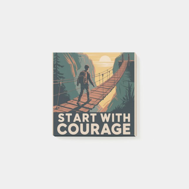Bloco De Notas Start With Courage (Frente)