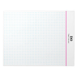 Bloco De Notas Stationery Monogram Initials Dot Grid Notepad