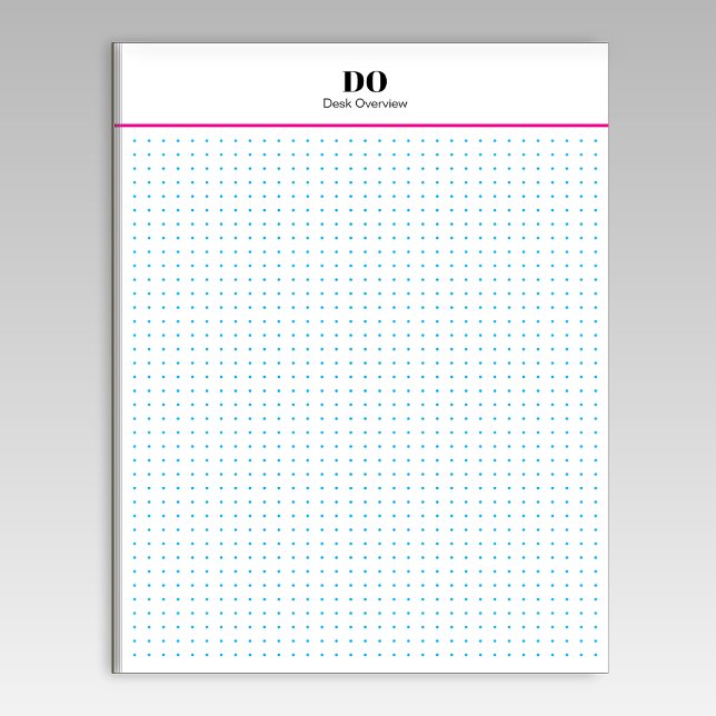 Bloco De Notas Stationery Monogram Initials Dot Grid Notepad (Criador carregado)