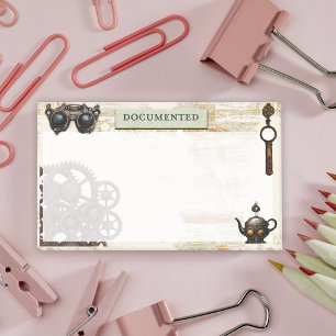 Bloco De Notas Steampunk anacrônico, engrenagens enferrujadas 10"