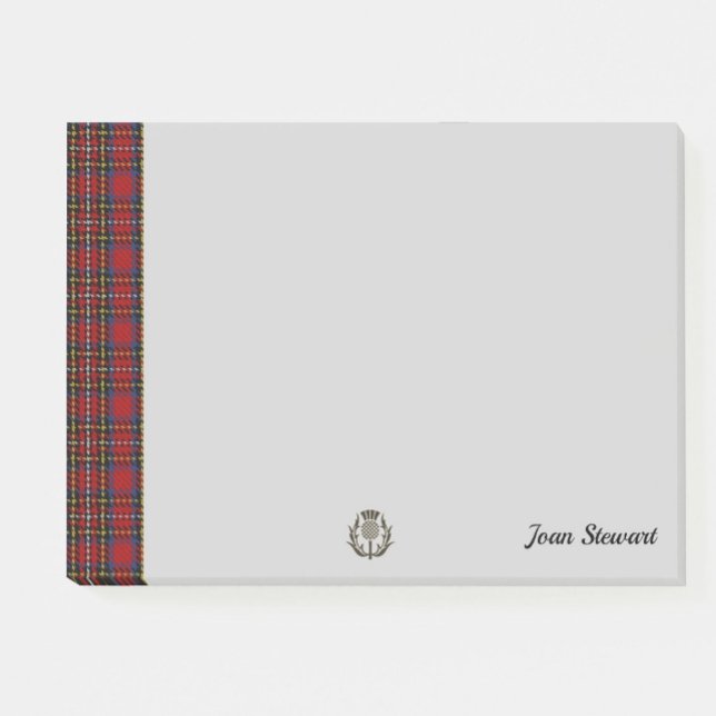 Bloco De Notas Stewart Tartan & Scottish Thistle Personalizado (Criador carregado)