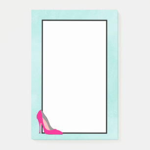 Bloco De Notas Stiletto Rosa Quente