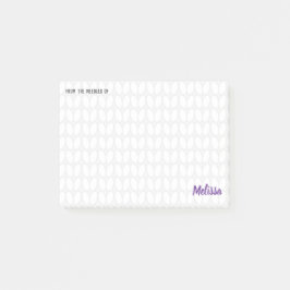 Bloco De Notas Stitch de tricô personalizado