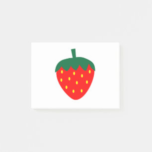 Bloco De Notas Strawberry Berry Fruta Summer Red