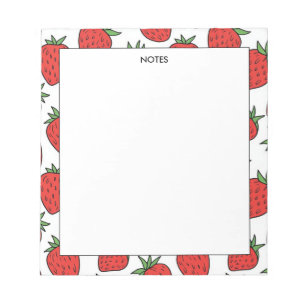 Bloco De Notas Strawberry Pattern Papel de Carta de fruta