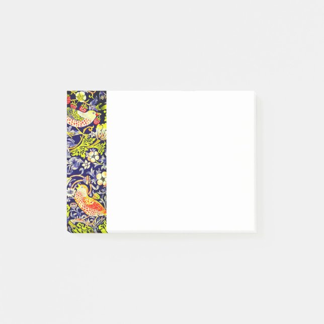 Bloco De Notas Strawberry Thef Birds William Morris (Frente)