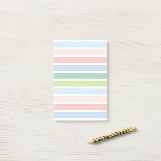 Bloco De Notas Striped Pastels (Na mesa)