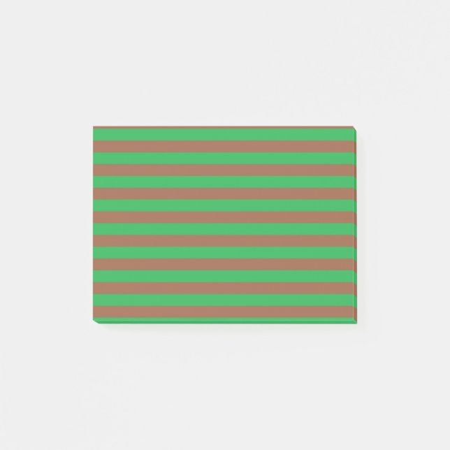 Bloco De Notas Stripes Verde e Marrom (Frente)