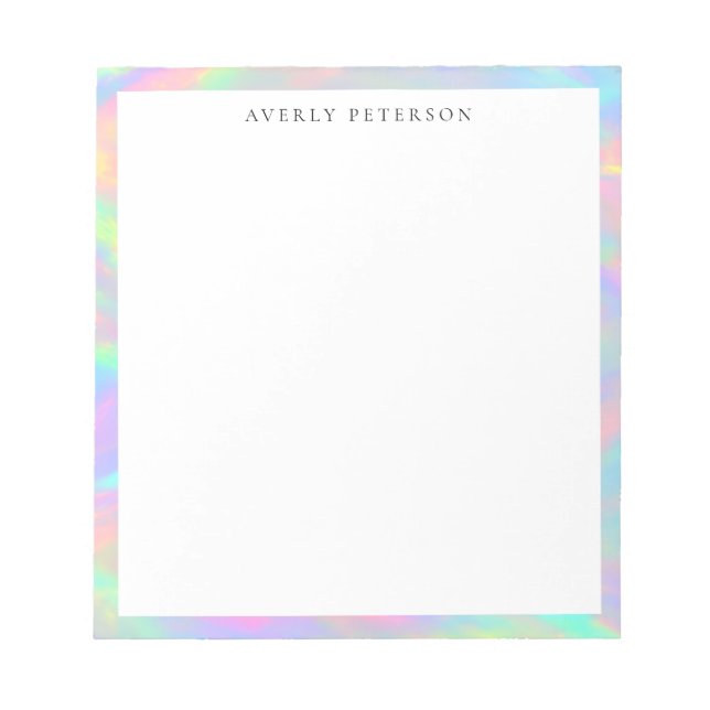 Bloco De Notas Stylish Cute Pastel Abstract Border Custom (Frente)