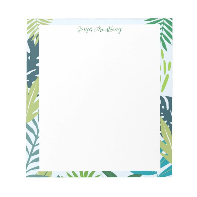 Bloco De Notas Stylish Typography Personalized Name Aesthetic (Frente)