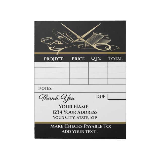 Bloco De Notas Sua fatura (Invertido)