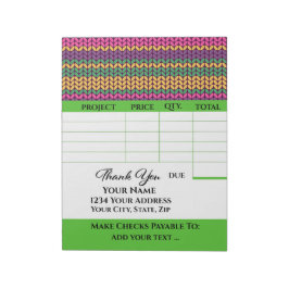 Bloco De Notas Sua fatura